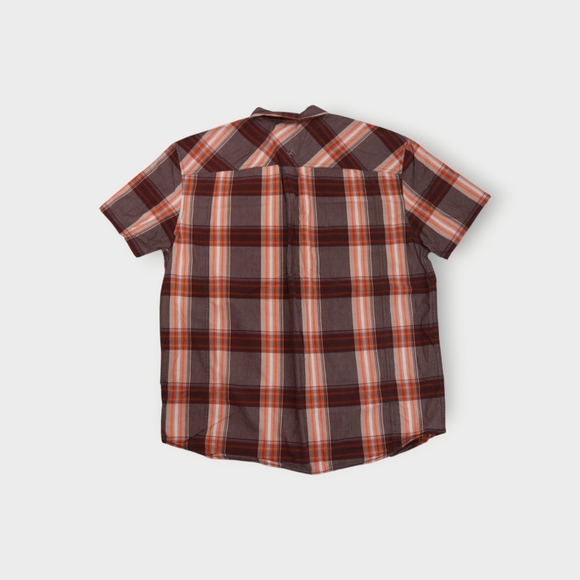 Prana XL Benton Short Sleeve Button Down Shirt Plaid Standard Fit Organic Cotton - Picture 8 of 8